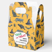 可愛いハロウィーンのオールオーバーデザインカスタムお願いボックス フェイバーボックス (オープン)