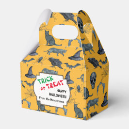 可愛いハロウィーンのオールオーバーデザインカスタムお願いボックス フェイバーボックス