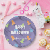 可愛いハロウィーンのカスタマイズ ペーパープレート (パーティー)