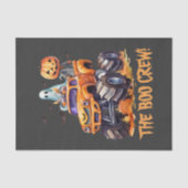 可愛いハロウィーンのカボチャのちょうちんモダンモンスタートラックハロウィーン 薄葉紙 (正面)