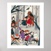 可愛いハロウィーンの子供のコスチュームのトリックとトリートパレード ポスター (正面)