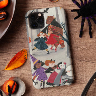 可愛いハロウィーンの子供のコスチュームのトリックとトリートパレード iPhone 13ケース