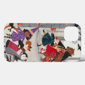 可愛いハロウィーンの子供のコスチュームのトリックとトリートパレード Case-Mate iPhoneケース (裏面 (横))