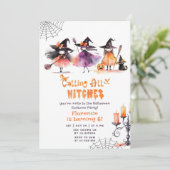 可愛いハロウィーンの衣装パーティー 招待状 (スタンド正面)