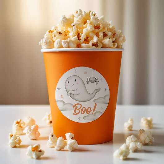 可愛いハロウィーンの誕生日パーティーウィーズラウンドクラシックラウンド ラウンドシール