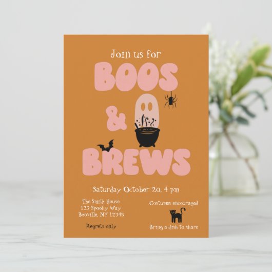 可愛いハロウィーンを楽しめるブーイング 招待状 (スタンド正面)