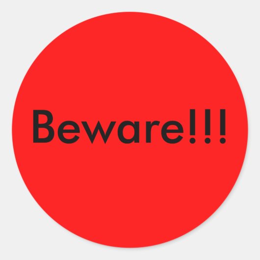 可愛いハロウィーンオレンジ不気味ブラックに注意 ラウンドシール (正面)