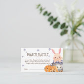 可愛いハロウィーンカシードロンおむつラッフルベビーシャワー エンクロージャーカード (スタンド正面)