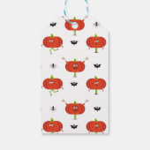 可愛いハロウィーンカボチャ、スパイダー&こうもり柄 ギフトタグ (裏面)