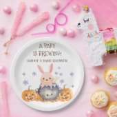 可愛いハロウィーンカルドロンベビーがシャワーを醸造 ペーパープレート (パーティー)