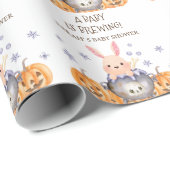 可愛いハロウィーンカルドロンベビーがシャワーを醸造 ラッピングペーパー (ロールコーナー)