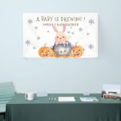 可愛いハロウィーンカルドロンベビーがシャワーを醸造 横断幕 (トレードショー)