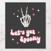 可愛いハロウィーングルービースケルトン ワインラベル (シングルラベル)