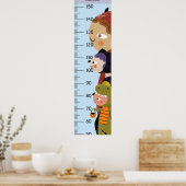 可愛いハロウィーンコスチューム成長図 ポスター (キッチン)