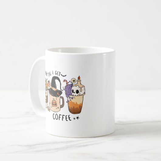 可愛いハロウィーンコーヒー愛好家 コーヒーマグカップ (正面左)