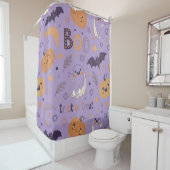 「可愛いハロウィーンシャワーカーテン – 幽霊、カボチャ シャワーカーテン (インサイチュ)