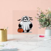 可愛いハロウィーンスロースTシャツ可愛不気味いD アクリルサイン (ウェディング)