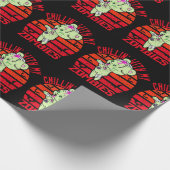 可愛いハロウィーンチリンと私のゾンビのテディベア ラッピングペーパー (角)