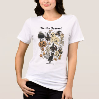 可愛いハロウィーンテーマTシャツと「Tis The Season」 トライブレンドTシャツ