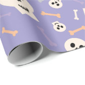 可愛いハロウィーンラッピング紙とスカルとボーン ラッピングペーパー (ロールコーナー)