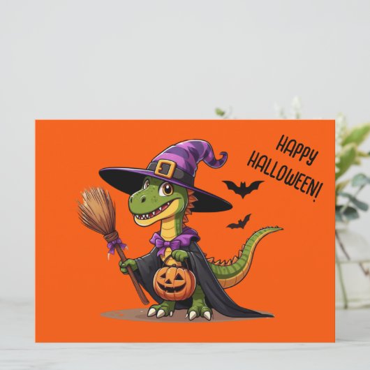 可愛いハロウィーンラプター/恐竜の魔女 シーズンカード (スタンド正面)