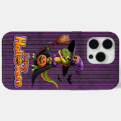 可愛いハロウィーンラプター/恐竜の魔女 Case-Mate iPhoneケース (裏面 (横))