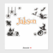 可愛いハロウィーン名ステッパーソナライズされたク – 不気味 シール (シート)