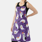 可愛いハロウィーン幽霊たち柄 エプロン (インサイチュ)