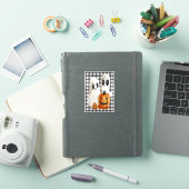 可愛いハロウィーン幽霊とジャック・オ・ランタン シール (iPadカバー)