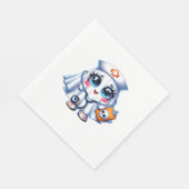 可愛いハロウィーン幽霊をナースの制服クラシックに スタンダードランチョンナプキン (角)