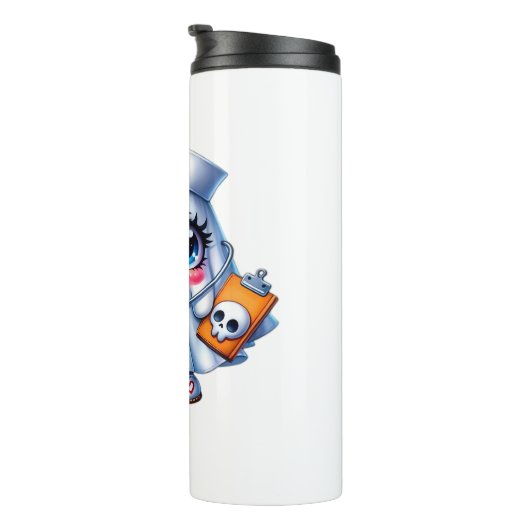 可愛いハロウィーン幽霊をナースの制服クラシックに タンブラー (回転右)