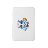 可愛いハロウィーン幽霊をナースの制服クラシックに バスマット (正面縦)