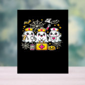 可愛いハロウィーン幽霊ナーストリオとメディカルキットa アクリルサイン (ニュートラル)