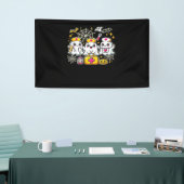 可愛いハロウィーン幽霊ナーストリオとメディカルキットa 横断幕 (トレードショー)