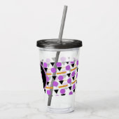 可愛いハロウィーン幽霊パープルネームアクリルタンブラー アクリルタンブラー (裏面)