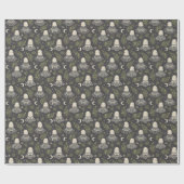 可愛いハロウィーン幽霊レース – 緑 ラッピングペーパー (フラット)