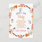 可愛いハロウィーン幽霊本の赤ちゃんシャワー エンクロージャーカード (正面)