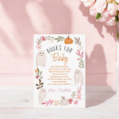 可愛いハロウィーン幽霊本の赤ちゃんシャワー エンクロージャーカード