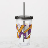 可愛いハロウィーン幽霊紫の模様 アクリルタンブラー (右)