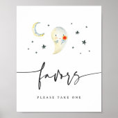 可愛いハロウィーン幽霊赤ちゃんシャワー好意サイン ポスター (正面)