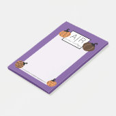 可愛いハロウィーン幾何学的かぼちゃの紙吹雪 ポストイット (アングル)