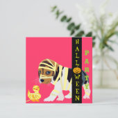 可愛いハロウィーン招待状カード – カスタマイズ可能 招待状 (スタンド正面)