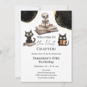 可愛いハロウィーン次章大人誕生日 招待状 (正面)