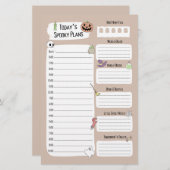 可愛いハロウィーン毎日プランナーシート (正面/裏面)