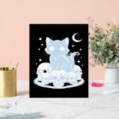 可愛いハロウィーン猫ネコ猫ゴシック様式の美学エッセン アクリルサイン (ウェディング)