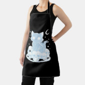 可愛いハロウィーン猫ネコ猫ゴシック様式の美学エッセン エプロン (インサイチュ)