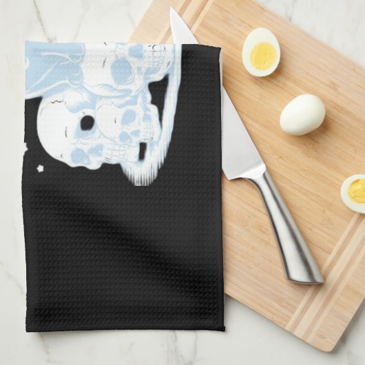可愛いハロウィーン猫ネコ猫ゴシック様式の美学エッセン キッチンタオル (四つ折り)