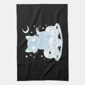 可愛いハロウィーン猫ネコ猫ゴシック様式の美学エッセン キッチンタオル (縦)