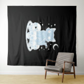 可愛いハロウィーン猫ネコ猫ゴシック様式の美学エッセン タペストリー (インサイチュ(横))