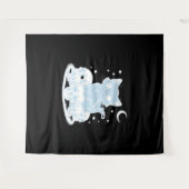 可愛いハロウィーン猫ネコ猫ゴシック様式の美学エッセン タペストリー (正面(横))